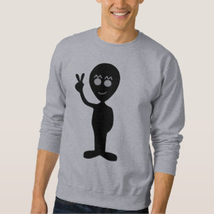 Alien-Friedenszeichen-T-Shirt Sweatshirt