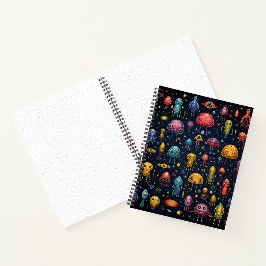 Alien Fun Bullet Line Rezept Notebook Notizblock (Innenseite)