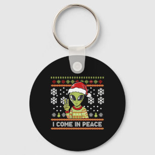 Alien Funny Christmas I Come In Peace Schlüsselanhänger