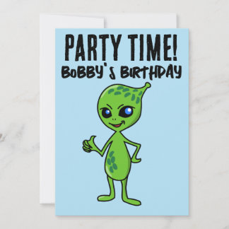 ALIEN FUNNY KINDERGEBURTSTAG PARTY EINLADUNGEN