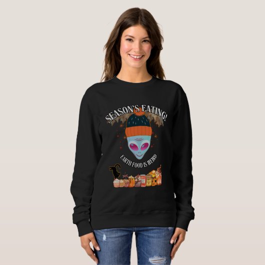👽 Alien Funny Thanksgiving Sweatshirt (Vorne ganz)