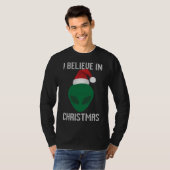 Alien Funny Ugly Christmas Sweater Party T-Shirt (Vorne ganz)