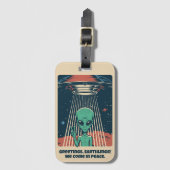 Alien für benutzerdefiniertes Text Gepäckanhänger (Vorderseite Vertikal)