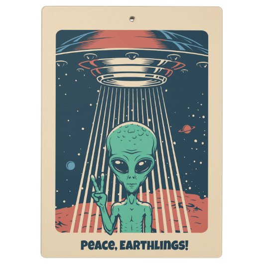 Alien für benutzerdefiniertes Text Klemmbrett (Rückseite)