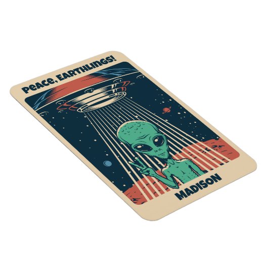 Alien für benutzerdefiniertes Text Magnet (Rechte Seite)