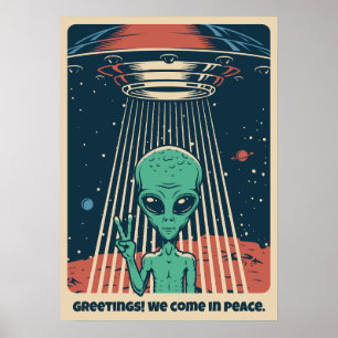 Alien für benutzerdefiniertes Text Poster
