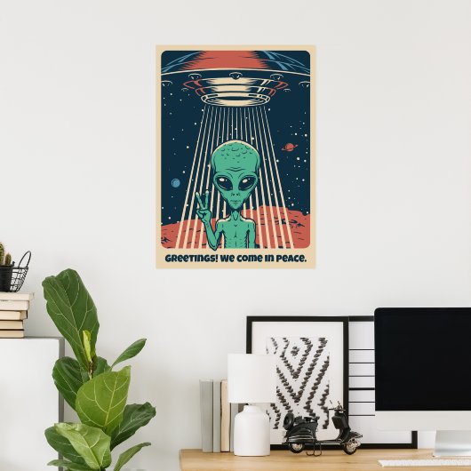 Alien für benutzerdefiniertes Text Poster (Heimbüro)