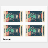 Alien für benutzerdefiniertes Text Rechteckiger Aufkleber (Blatt)