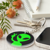 Alien für den Frieden Schlüsselkette Schlüsselanhänger (Vorderseite rechts)