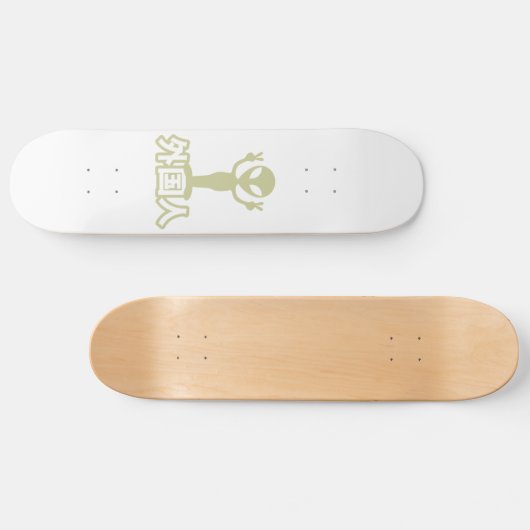 Alien Gaijin ~ Kanji Nihongo / Japanisch Skateboard (Horizontal)