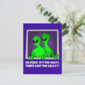 Alien GALAXY-5 Postkarte (Stehend Vorderseite)