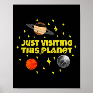 Alien Galaxy Hallo, die den Planeten im Weltraum b Poster