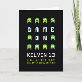 Alien Gamer Kleiner Bruder 13. Geburtstag Karte