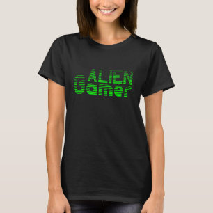 Alien-Gamer lustiger Retro-Gaming-Stil Videogamer T-Shirt