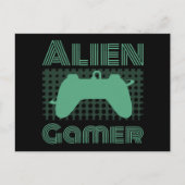 Alien Gamer Postkarte (Vorderseite)