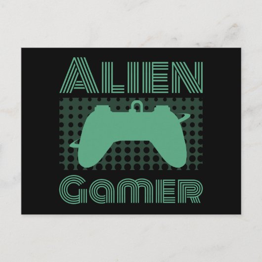 Alien Gamer Postkarte (Vorderseite)