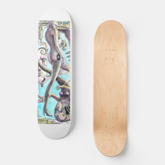 Alien Gartenskateboarddeck Skateboard (Vorderseite)