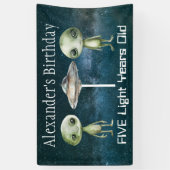 Alien-Geburtstagsfeier Banner (Vertikal)