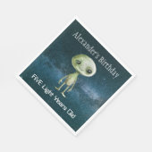 Alien-Geburtstagsfeier Serviette (Ecke)