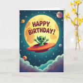 Alien-Geburtstagsgrußkarte Karte (Gelbe Blume)