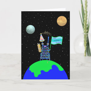 Alien Geburtstagskarte neuer Vers von Jo Images Dankeskarte