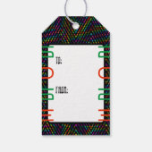 Alien Gefärbte Krawatte Leerzeichen benutzerdefini Geschenkanhänger (Rückseite)