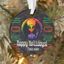 Alien Gefärbte Krawatte Space Custom Christmas Orn