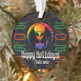 Alien Gefärbte Krawatte Space Custom Christmas Orn Ornament