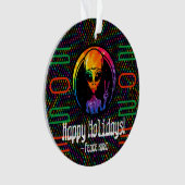 Alien Gefärbte Krawatte Space Custom Christmas Orn Ornament (Vorderseite)