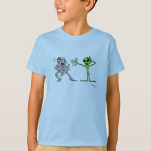 Alien gegen Roboter T-Shirt