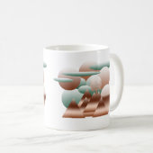 Alien gegenüber abstrakter Weltraumkunst Kaffeetasse (VorderseiteRechts)