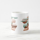Alien gegenüber abstrakter Weltraumkunst Kaffeetasse (Mittel)