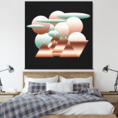 Alien gegenüber abstrakter Weltraumkunst Leinwanddruck (Insitu (Schlafzimmer))
