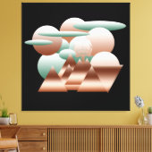 Alien gegenüber abstrakter Weltraumkunst Leinwanddruck (Insitu (Wohnzimmer))