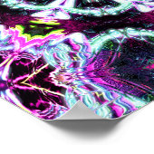 Alien Gehirn v2 farbige Muster pareidolia Poster (Ecke)