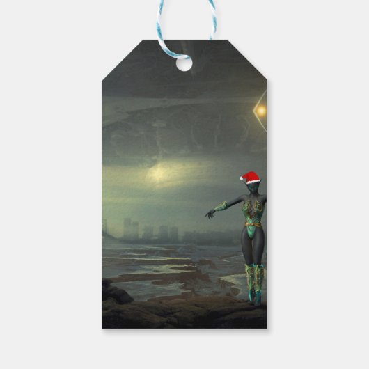 Alien Geschenkanhänger (Rückseite)