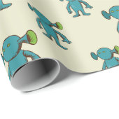 Alien Geschenkpapier (Rolleneckpunkt)