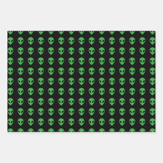 Alien Geschenkpapier Set (Vorderseite)