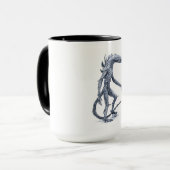 Alien-Geschöpf mit dem Schädel Tasse (Vorderseite Links)
