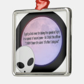 Alien-Geschwindigkeit Joke.png Ornament Aus Metall (Links)
