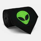 Alien Gesicht2 Krawatte (Gerollt)
