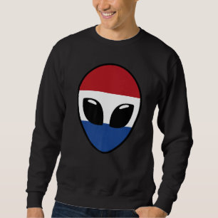 Alien Gesicht Niederlande Holland Niederländische Sweatshirt