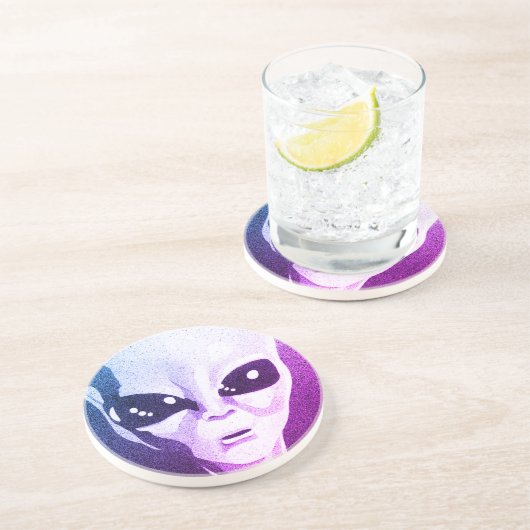 Alien Getränkeuntersetzer (Seite)