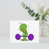 Alien Gewichtsabnahme Postkarte (Stehend Vorderseite)
