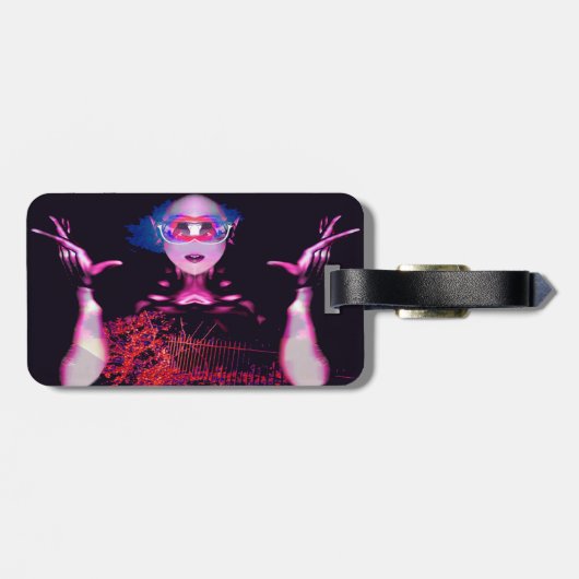 Alien Ghost Luggage Tag Gepäckanhänger (Rückseite horizontal)