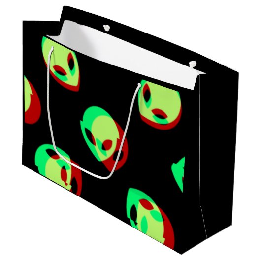Alien Gift Bag Große Geschenktüte (Vorderseite Schrägansicht)