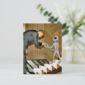 Alien Gift für Obama Postkarte (Stehend Vorderseite)
