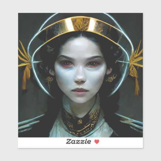 Alien Girl 2 Science Fiction Aufkleber (Blatt)