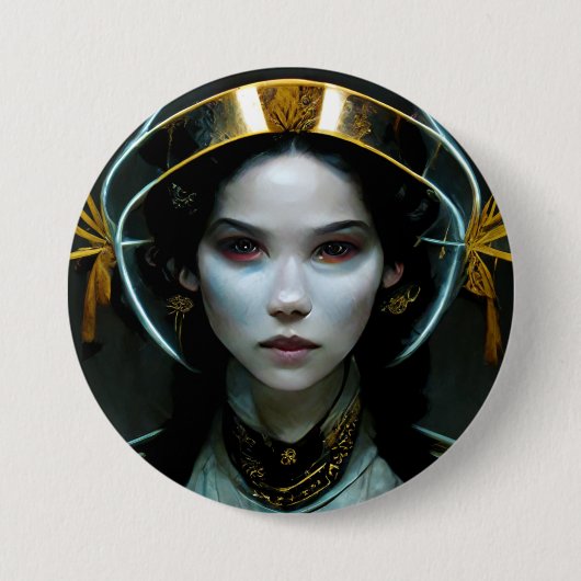 Alien Girl 2 Science Fiction Button (Vorderseite)