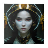 Alien Girl 2 Science Fiction Fliese (Vorderseite)